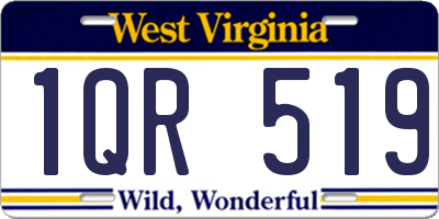 WV license plate 1QR519