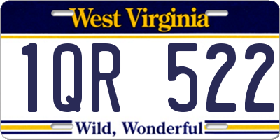WV license plate 1QR522