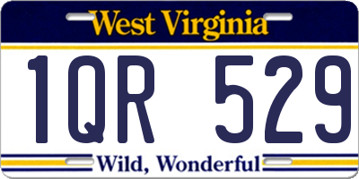 WV license plate 1QR529