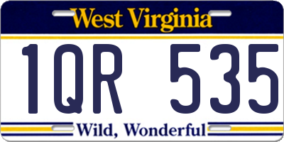 WV license plate 1QR535