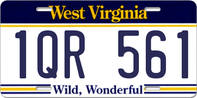 WV license plate 1QR561