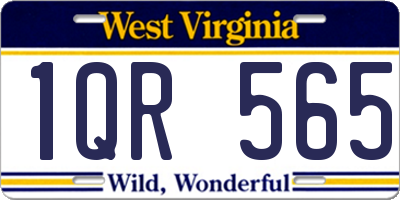 WV license plate 1QR565