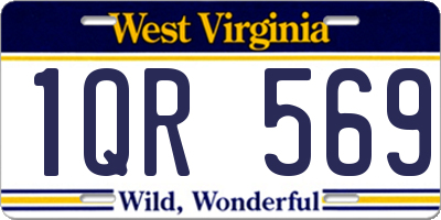 WV license plate 1QR569