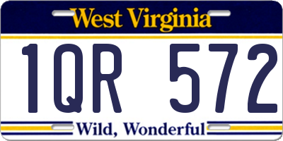 WV license plate 1QR572