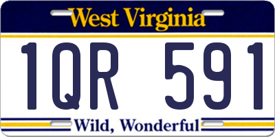 WV license plate 1QR591