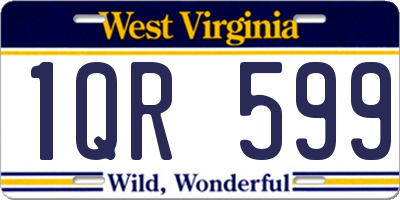 WV license plate 1QR599