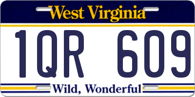 WV license plate 1QR609