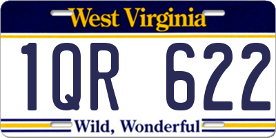 WV license plate 1QR622
