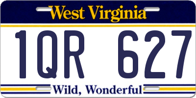WV license plate 1QR627