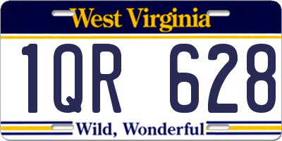 WV license plate 1QR628