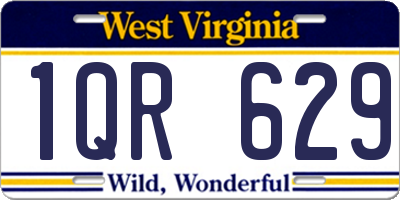WV license plate 1QR629