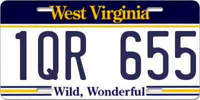 WV license plate 1QR655