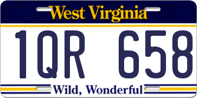 WV license plate 1QR658