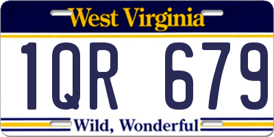 WV license plate 1QR679