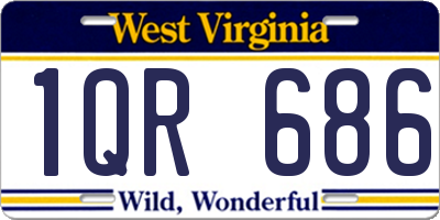 WV license plate 1QR686
