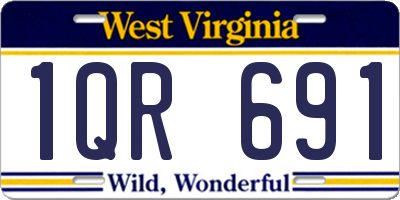 WV license plate 1QR691