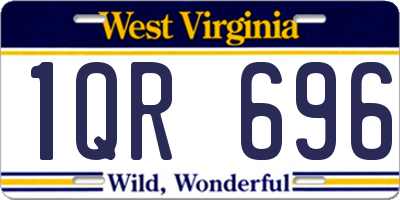 WV license plate 1QR696