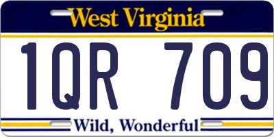 WV license plate 1QR709