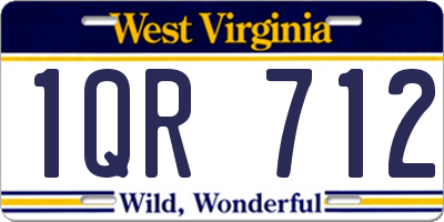 WV license plate 1QR712