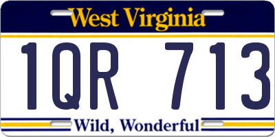 WV license plate 1QR713