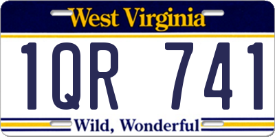 WV license plate 1QR741