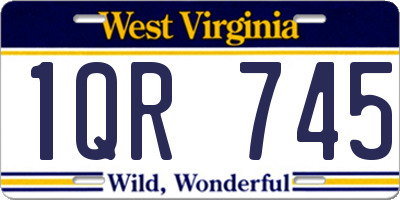WV license plate 1QR745