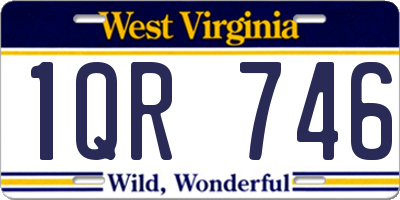 WV license plate 1QR746