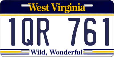 WV license plate 1QR761