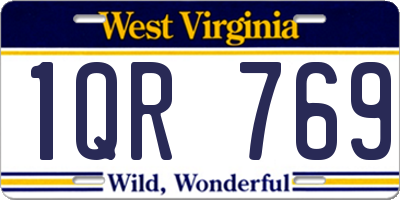 WV license plate 1QR769