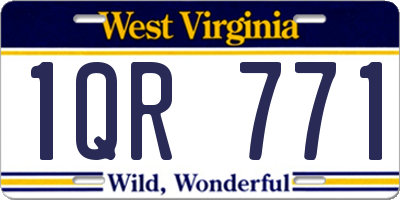 WV license plate 1QR771