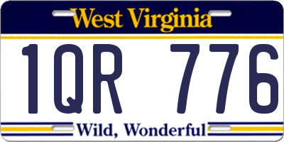 WV license plate 1QR776