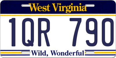 WV license plate 1QR790