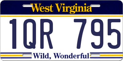 WV license plate 1QR795