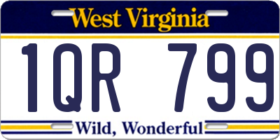 WV license plate 1QR799