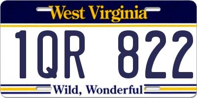 WV license plate 1QR822