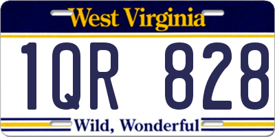 WV license plate 1QR828