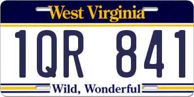 WV license plate 1QR841