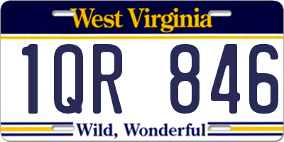 WV license plate 1QR846