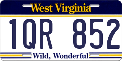 WV license plate 1QR852