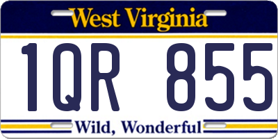WV license plate 1QR855