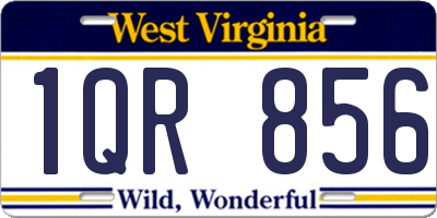 WV license plate 1QR856