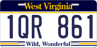 WV license plate 1QR861