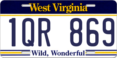 WV license plate 1QR869
