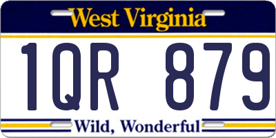 WV license plate 1QR879