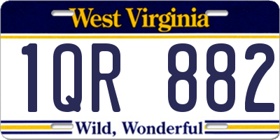 WV license plate 1QR882