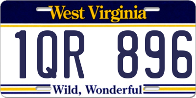 WV license plate 1QR896