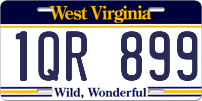 WV license plate 1QR899