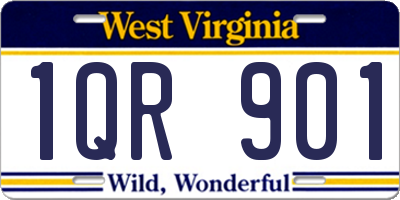 WV license plate 1QR901