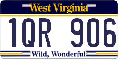 WV license plate 1QR906
