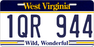 WV license plate 1QR944